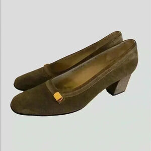 Salvatore Ferragamo Brown Suede Pumps Size 8.5